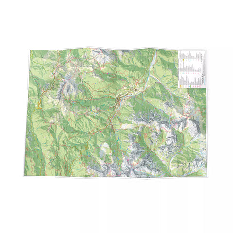 Mappa all'interno della carta dei sentieri di Forni di Sopra con tutti i percorsi