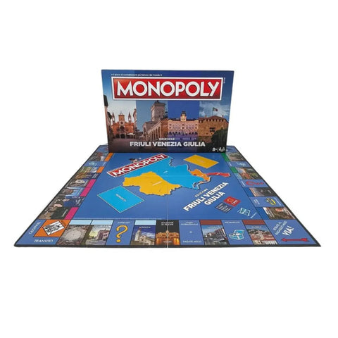 Gioco monopoli con le illustrazioni delle varie città del Friuli Venezia Giulia