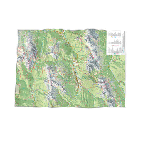 Mappa della carta dei sentieri di Sappada con tutti i percorsi possibili 