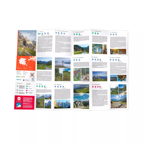 Interno carta dei sentieri di Tarvisio con le principali mete da raggiungere 