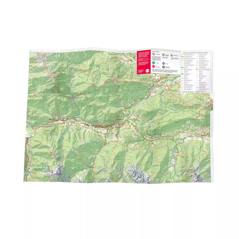 Mappa di Tarvisio con tutti i percorsi all'interno della carta dei sentieri 