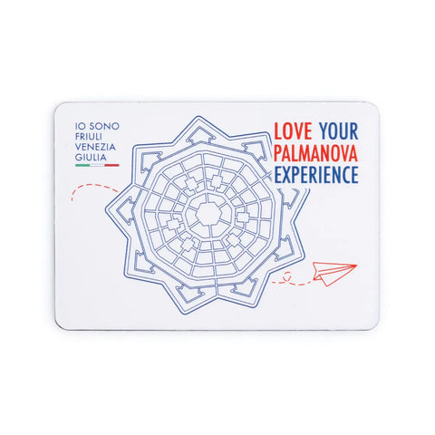 Magnete da frigo con la rappresentazione della Città stellata di Palmanova