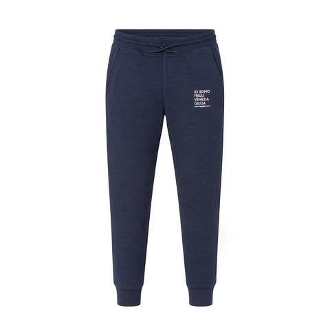 Pantalone di tuta blu donna con logo piccolo Io Sono Friuli Venezia Giulia 