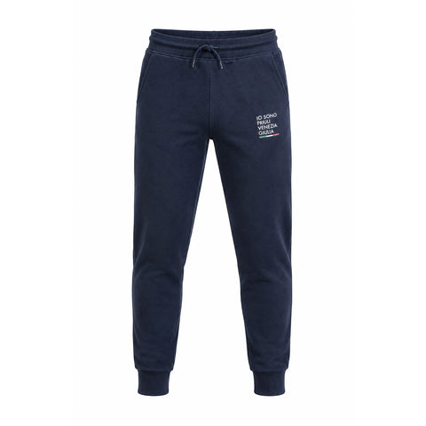 Pantalone di tuta blu uomo con logo piccolo Io Sono Friuli Venezia Giulia 